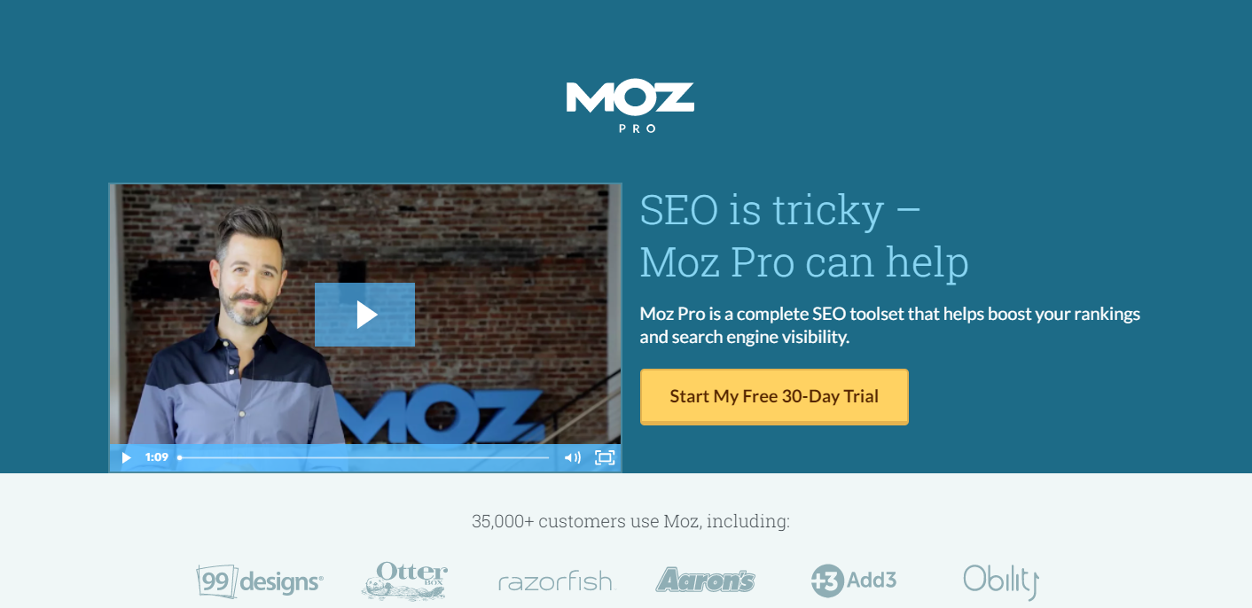 Moz Pro Homepage