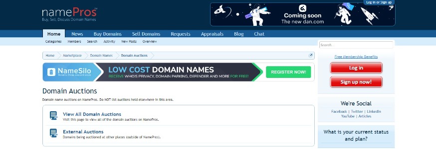 NamePros.com Web Page