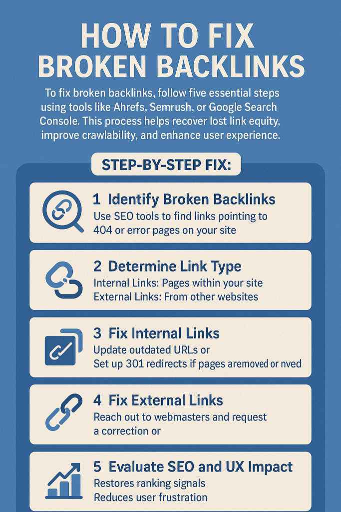 how to fix broken backlinks - step by step guide