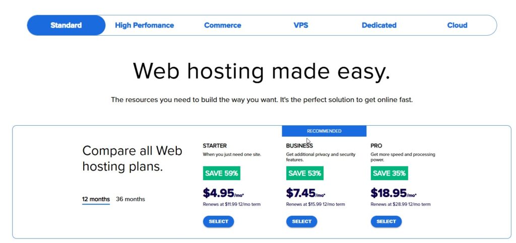Bluehost pricing