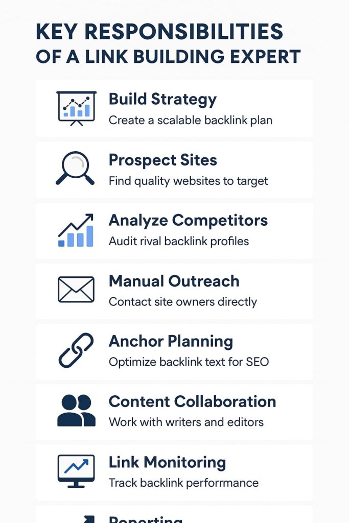 Key Responsibilities of a Link Building Expert