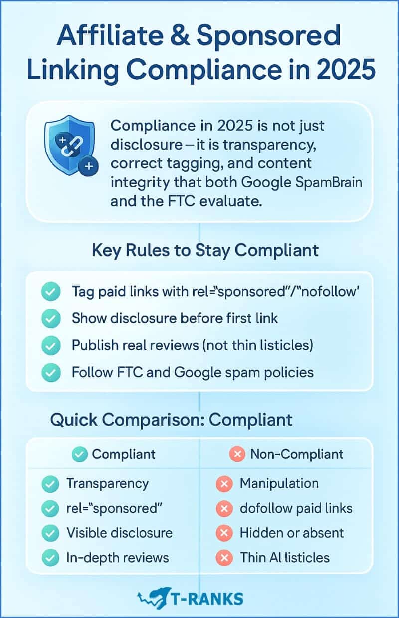Affiliate & Sponsored Linking Compliance in 2025