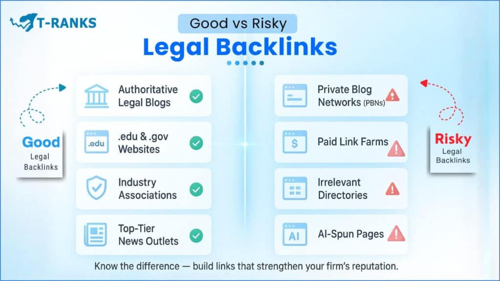 Good Vs Risky Legal Backlinks