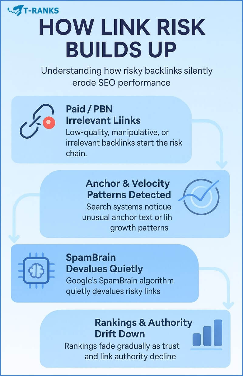 How Link Risk Builds Up