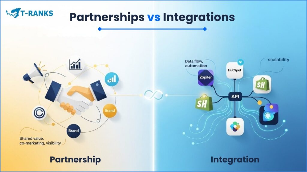 Partnerships Vs Integrations Diagram