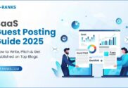 SaaS guest posting guide 2025 cover — learn how to publish on leading SaaS blogs and build authority backlinks.