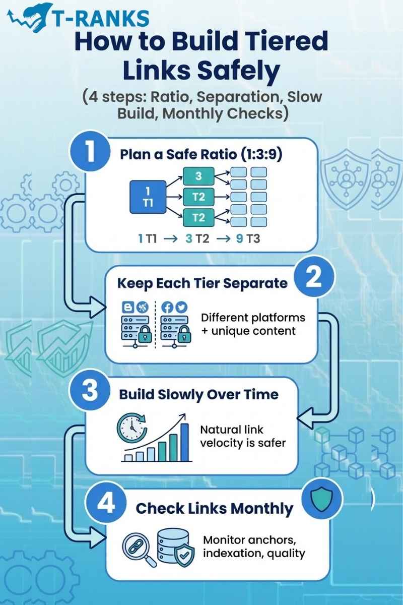 build tiered links safely steps