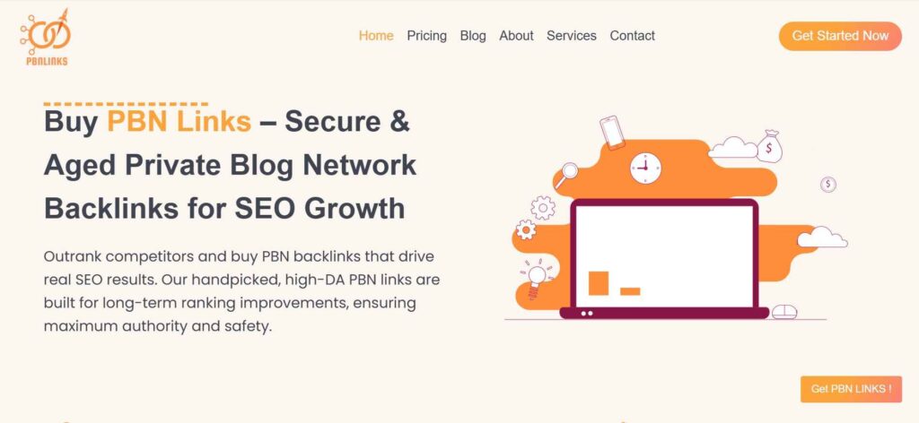 PBNLinks.Agency homepage