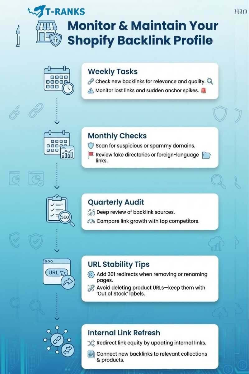 shopify backlink monitoring routine
