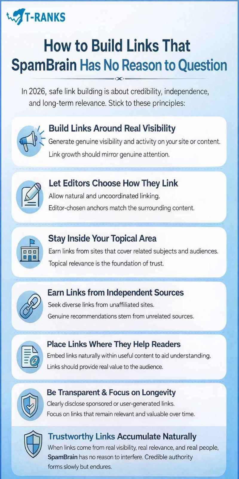 How to Build Links That SpamBrain Has No Reason to Question infographics