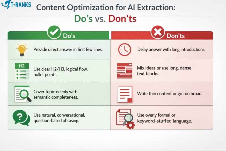 Content Optimization AI extraction Do_s vs Dont