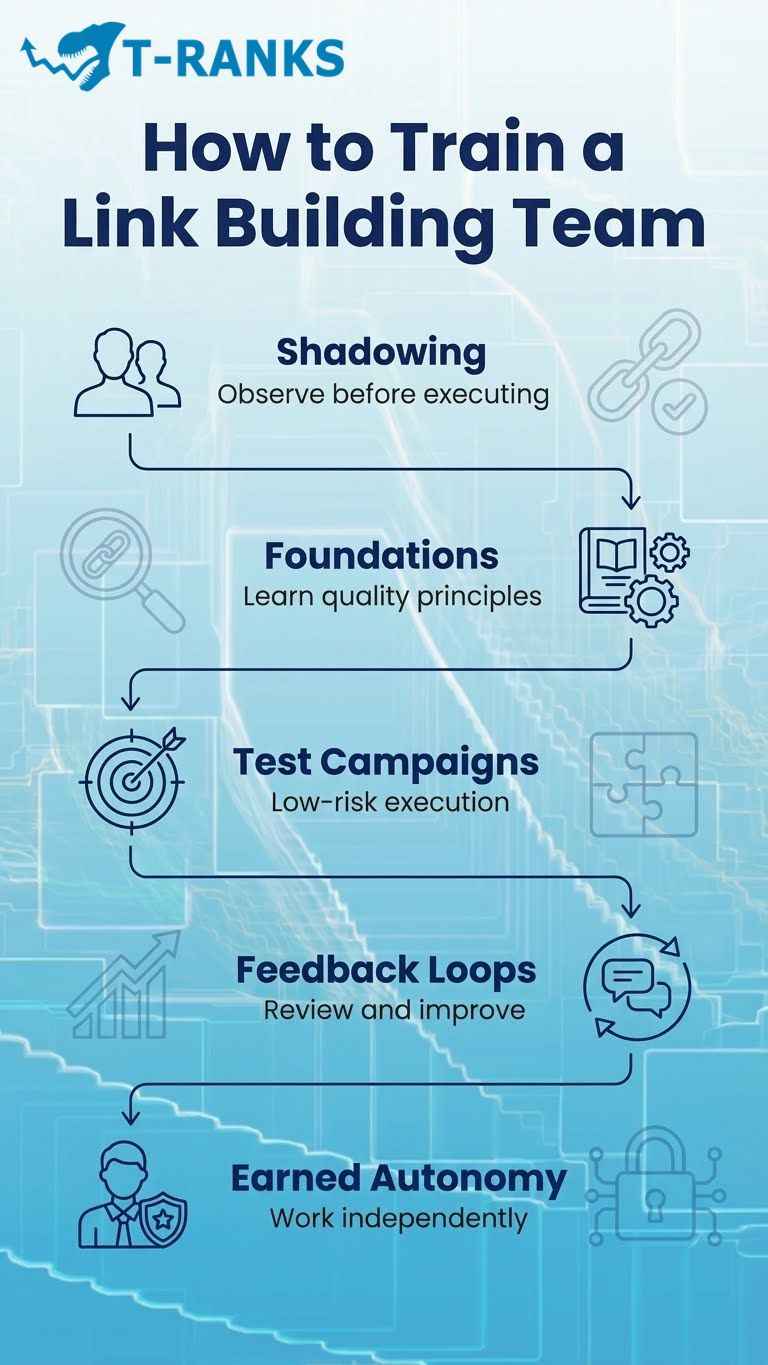 How to Train a Link Building Team Properly infographic