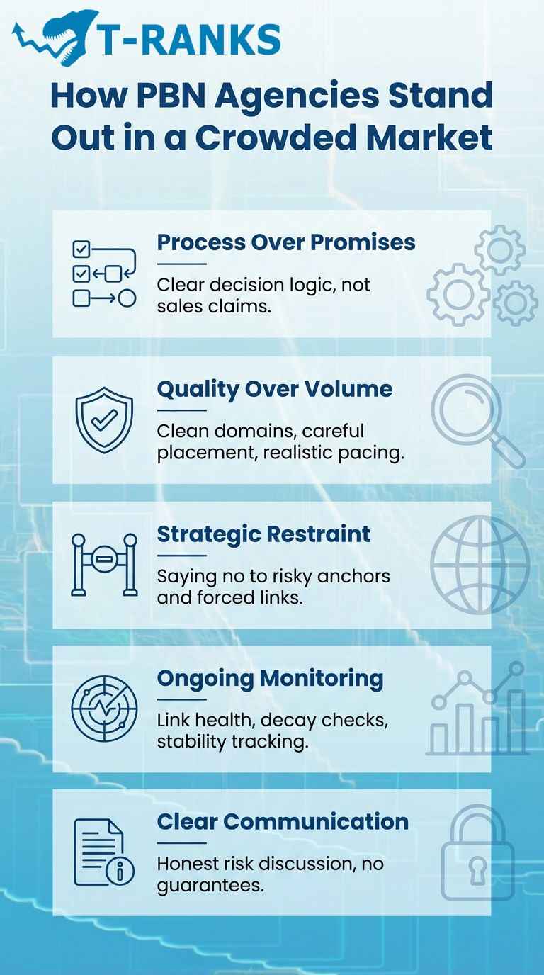How PBN Agencies Can Stand Out in a Crowded Market infographic