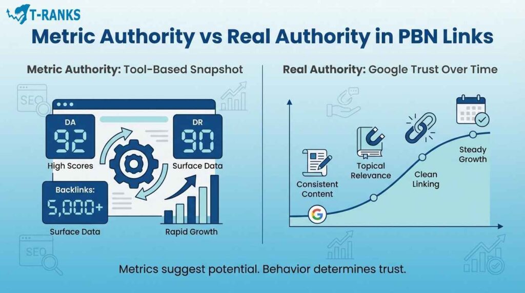 Metric Authority vs Real Authority in PBN Links