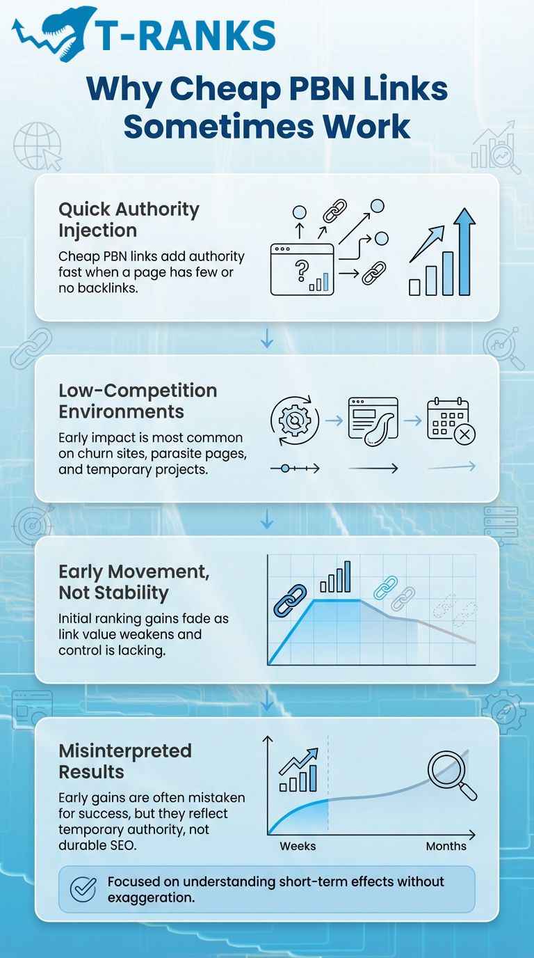 Why Cheap PBN Links Sometimes Work infographic