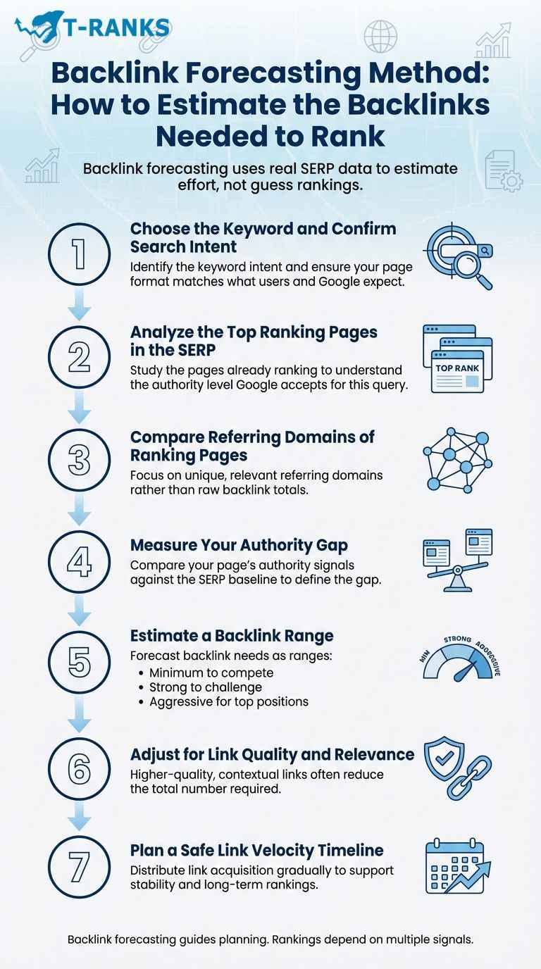 backlink forecasting method infographic