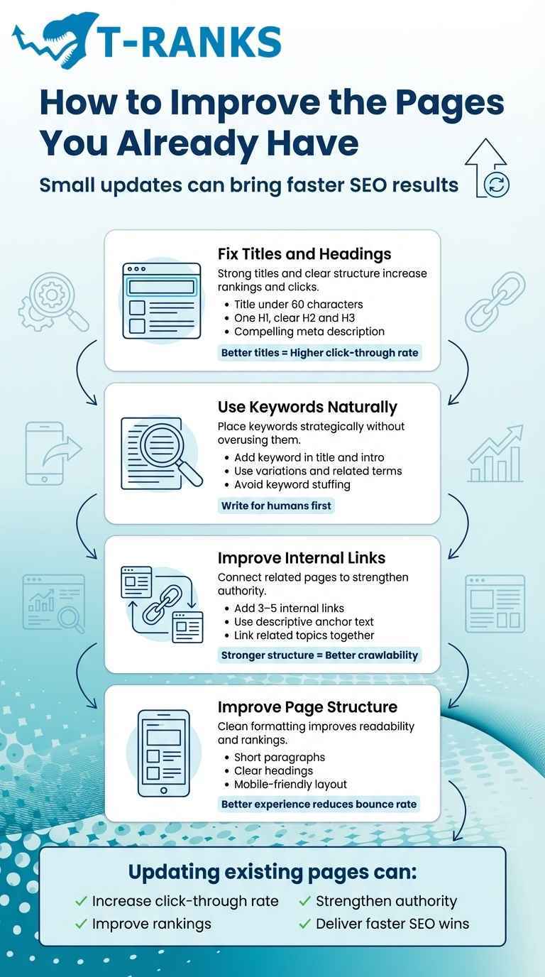 How to Improve the Pages You Already Have infographic